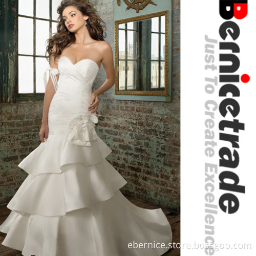 Ivory Long Sweetheart Organza Bridal Gown